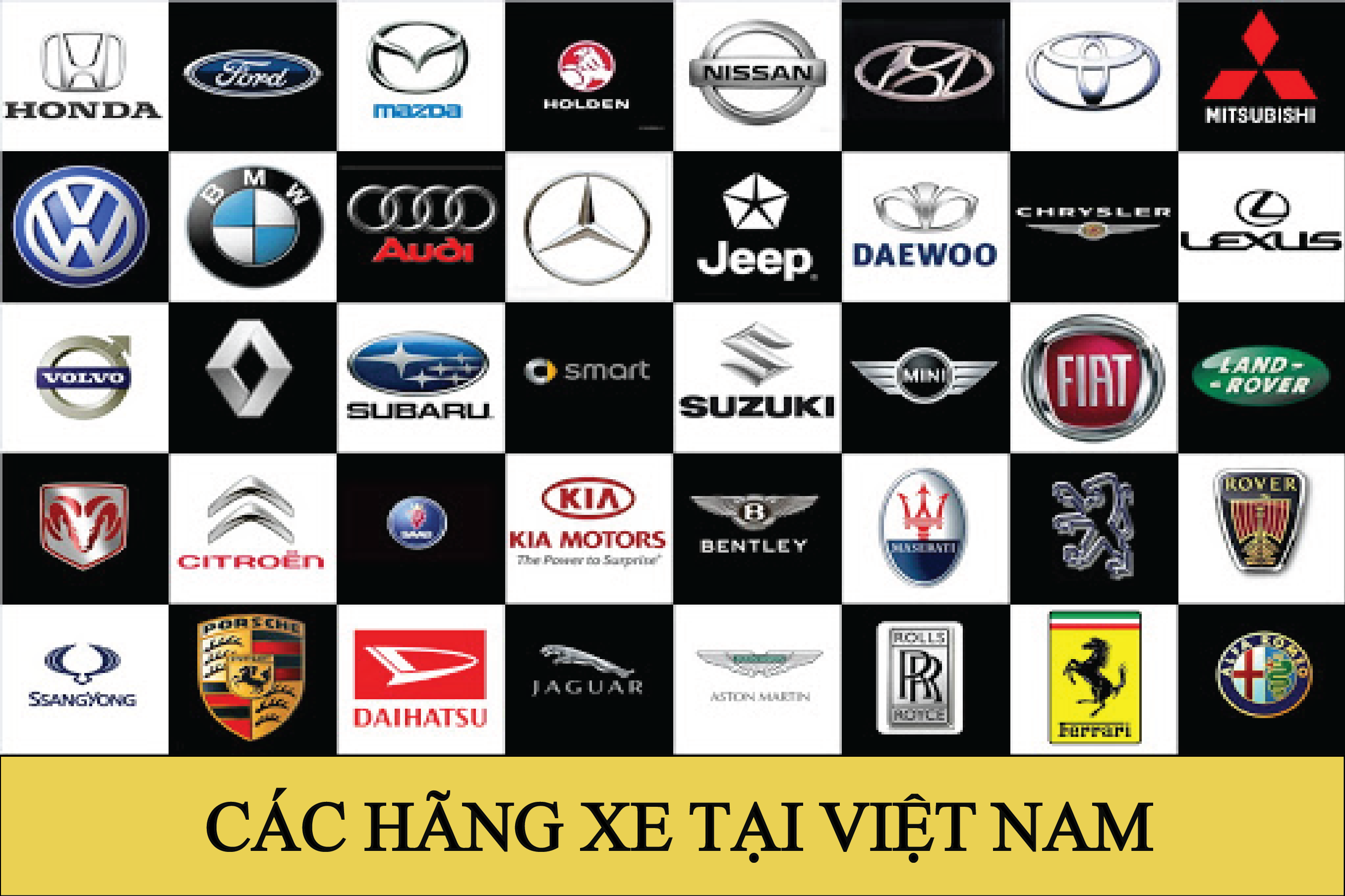 Danh sách các hãng xe hơi tại Việt Nam được ưa chuộng nhất